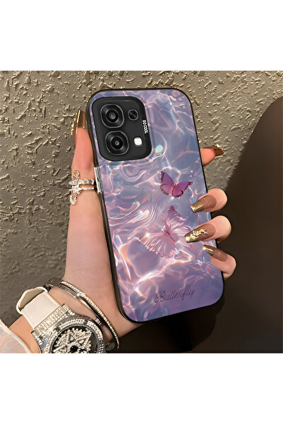 Hontinga حافظة هاتف OPPO A6 Pro 5G متوافقة مع Kelebek منقوش مصنوعة من السيليك...