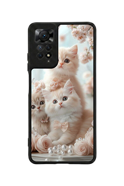 Aksel Kılıf متوافق مع Redmi Note 11 Pro / 12 Pro مطبوع، أسود مطفي، سيليكون نا...