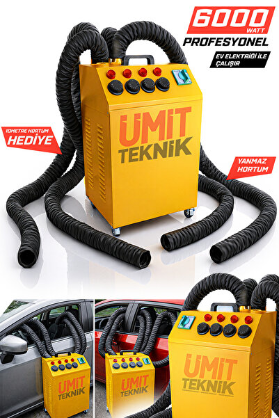 PROXTECH PRO 6000W Profesyonel Oto Koltuk Kurutma Makinesi 4 Çıkışlı Araç İçi...