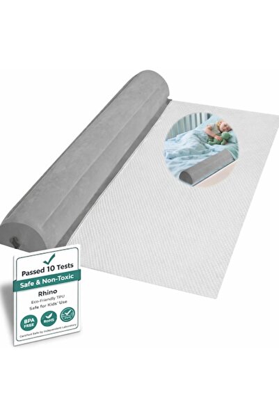 OEM Barieră gonflabilă pentru pat de copii, pliabilă, gri, 120 cm, material t...