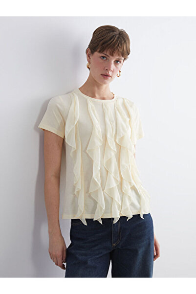 LC Waikiki بلوزة مكشكشة بياقة روبا جديدة تمامًا من UZG STORE لمحبي الأناقة