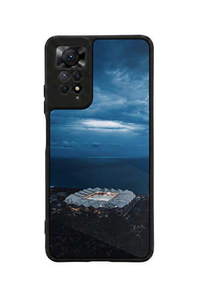 Aksel Kılıf متوافق مع Redmi Note 11 Pro / 12 Pro مطبوع، أسود مطفي، سيليكون نا...