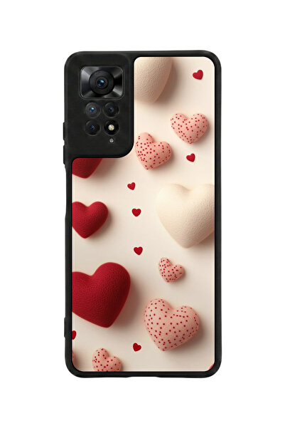 Aksel Kılıf متوافق مع Redmi Note 11 Pro / 12 Pro مطبوع، أسود مطفي، سيليكون نا...