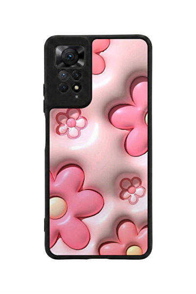 Aksel Kılıf متوافق مع Redmi Note 11 Pro / 12 Pro مطبوع، أسود مطفي، سيليكون نا...