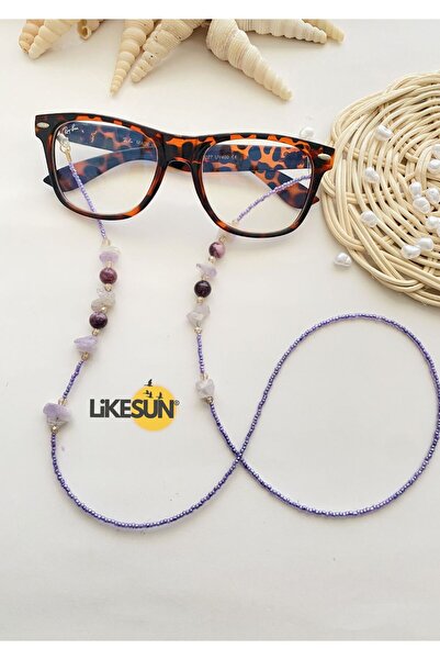 LiKESUN Handmade Natural Stone Glass and Crystal Beaded Women's Eyeglass Cord...