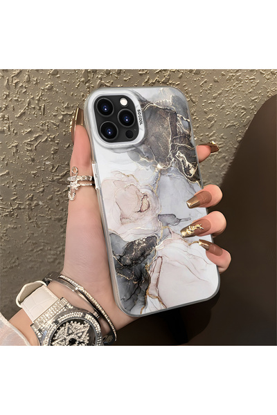 Hontinga iPhone 12 Pro Max Compatible Silicone Edge Hard Back Anti-Fall Butte...