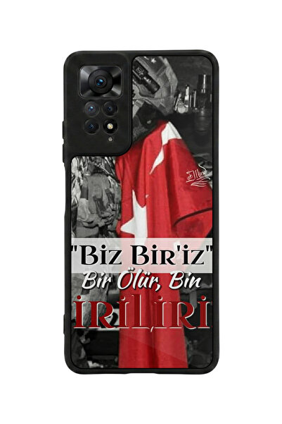 Aksel Kılıf متوافق مع Redmi Note 11 Pro / 12 Pro مطبوع، أسود مطفي، سيليكون نا...