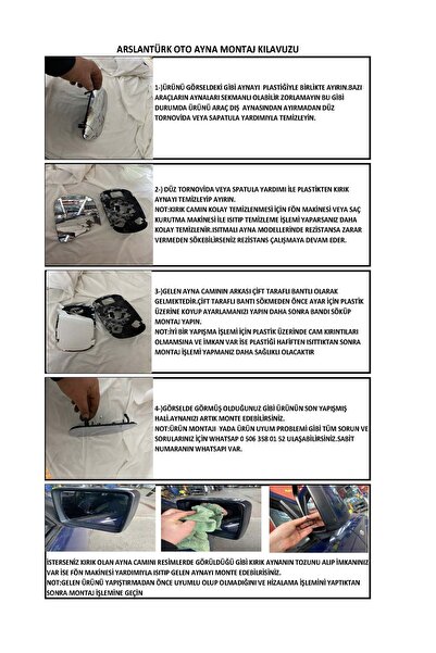 ARSLANTÜRK OTO AYNA Fiat Tempra (1988-…)/ Fiat Tipo (1988-…) Ayna Camı Sağ/So...