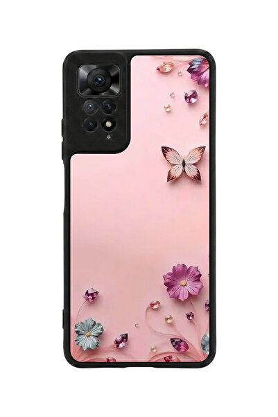 Aksel Kılıf متوافق مع Redmi Note 11 Pro / 12 Pro مطبوع، أسود مطفي، سيليكون نا...