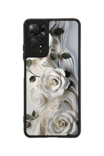 Aksel Kılıf متوافق مع Redmi Note 11 Pro / 12 Pro مطبوع، أسود مطفي، سيليكون نا...