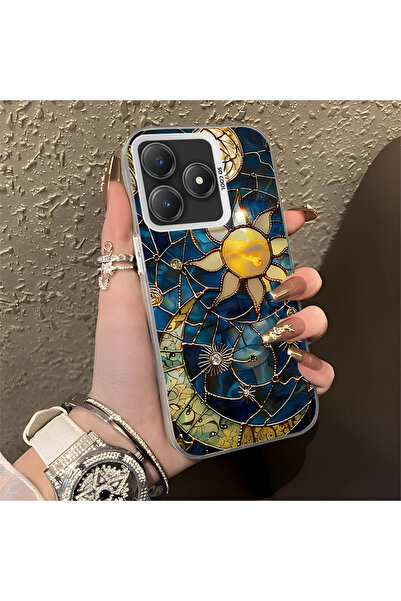 Hontinga حافظة هاتف Realme C61 متوافقة مع الحواف السيليكونية الصلبة والمضادة ...