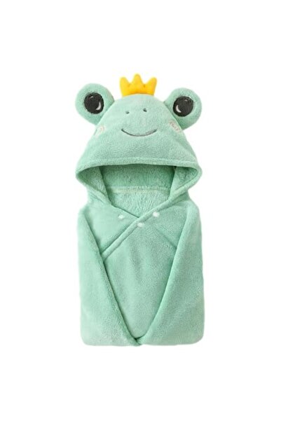 OEM Kids Bath Towel with Hood Frog Green