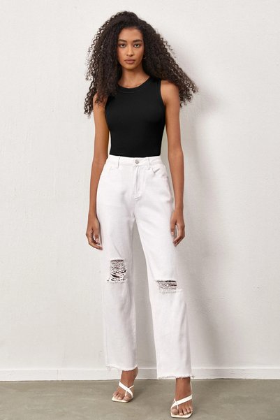 MİO ESTİLO Women's Corded Fabric Look Slim Fit Body-Fitting Basic Undershirt Blouse, Pack of Halter Neck and Cotton