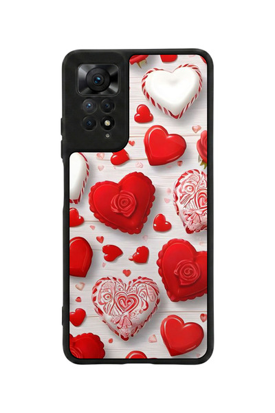 Aksel Kılıf متوافق مع Redmi Note 11 Pro / 12 Pro مطبوع، أسود مطفي، سيليكون نا...