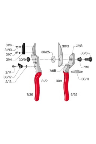 Felco Foarfeca profesionala 31 nicovala dreapta 25mm model clasic, Elvetia