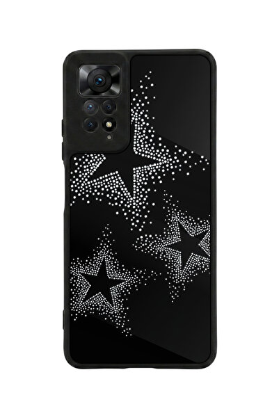 Aksel Kılıf متوافق مع Redmi Note 11 Pro / 12 Pro مطبوع، أسود مطفي، سيليكون نا...