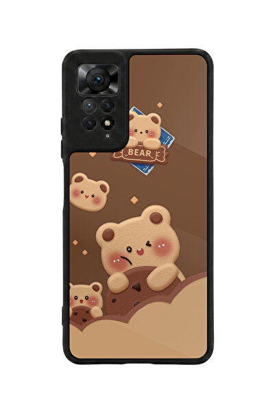 Aksel Kılıf متوافق مع Redmi Note 11 Pro / 12 Pro مطبوع، أسود مطفي، سيليكون نا...