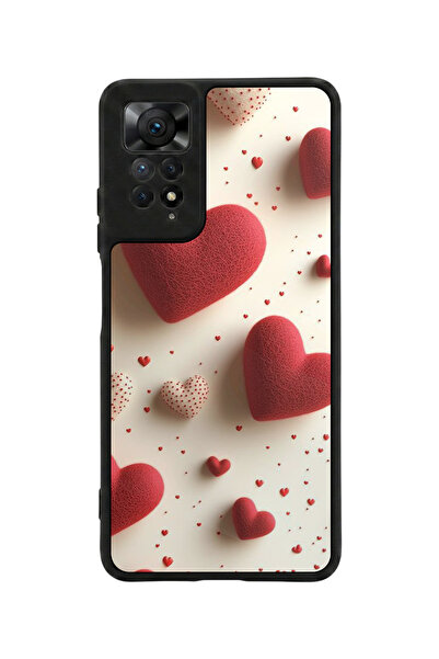 Aksel Kılıf متوافق مع Redmi Note 11 Pro / 12 Pro مطبوع، أسود مطفي، سيليكون نا...