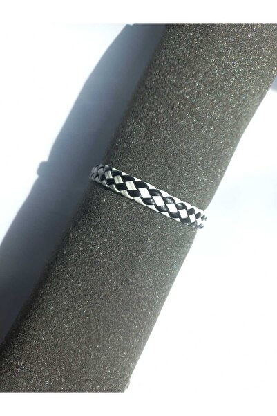 Kravatistan Black-And-White Adjustable String Bracelet