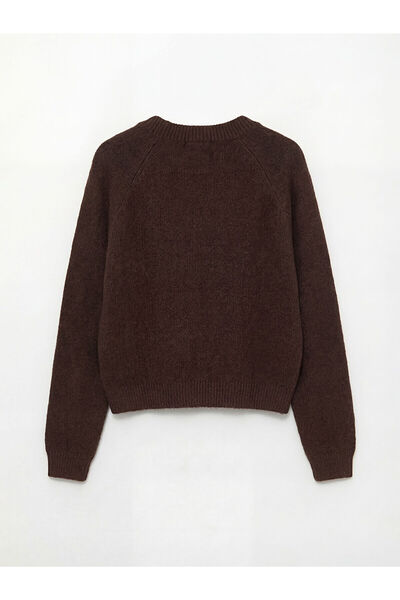 LC Waikiki Özmarka New Season Crew Neck Girls' Knitwear Cardigan