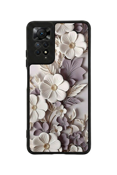 Aksel Kılıf متوافق مع Redmi Note 11 Pro / 12 Pro مطبوع، أسود مطفي، سيليكون نا...