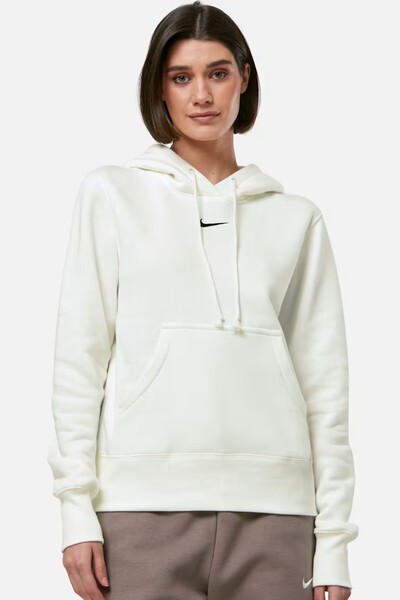 Nike Sportswear Phoenix Fleece Pullover Hoodie Kadın Kapüşonlu Sweatshirt Krem
