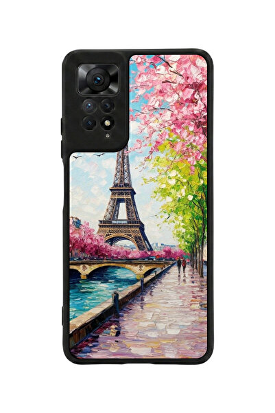 Aksel Kılıf متوافق مع Redmi Note 11 Pro / 12 Pro مطبوع، أسود مطفي، سيليكون نا...