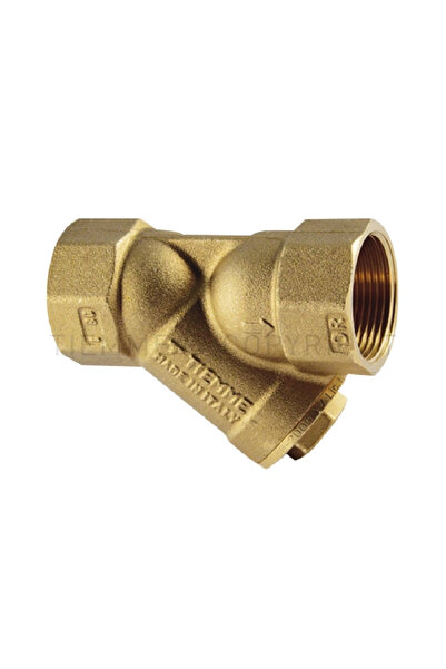 TIEMME Filtru Y-Striner din alamă 1" pentru sisteme de încălzire pe gaz sau a...
