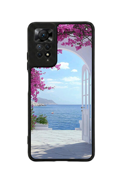 Aksel Kılıf متوافق مع Redmi Note 11 Pro / 12 Pro مطبوع، أسود مطفي، سيليكون نا...