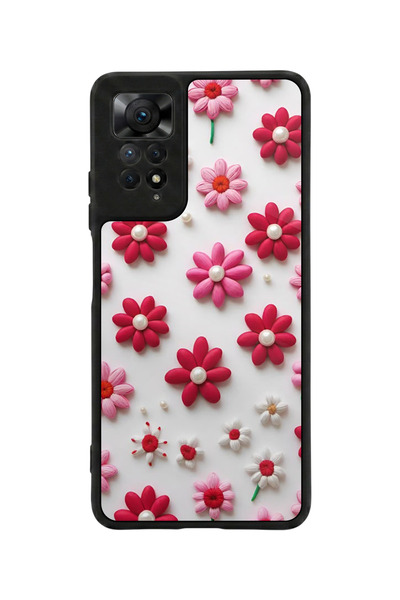 Aksel Kılıf متوافق مع Redmi Note 11 Pro / 12 Pro مطبوع، أسود مطفي، سيليكون نا...