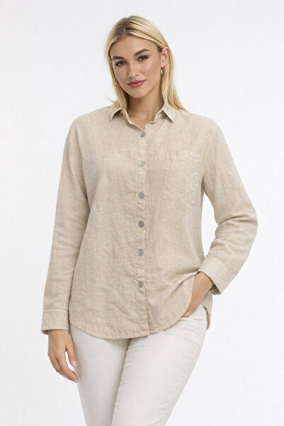 Heaven Ephesus Women's Linen Shirt- Classic Office Shirt - Maria Linen Shirt ...