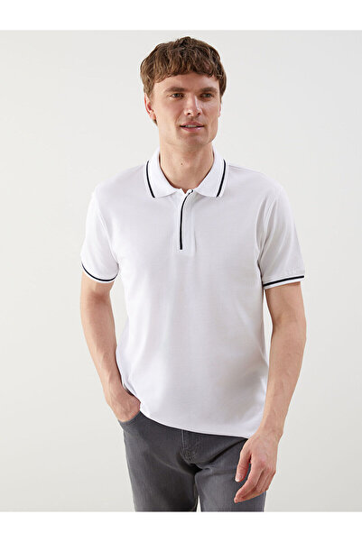 LC Waikiki Nevavm with a Difference Polo Collar Short Sleeve Pique Men's T-Shirt