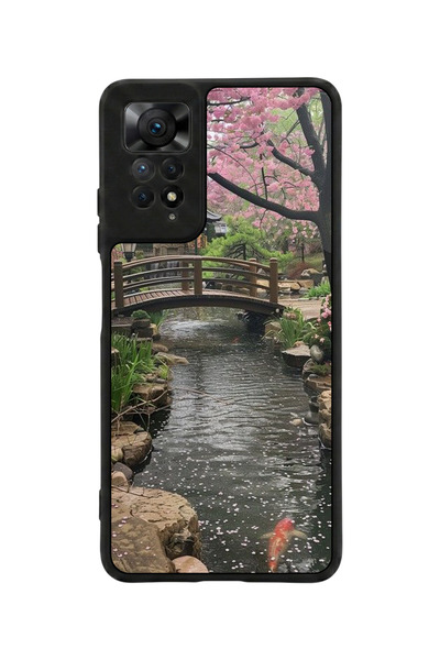 Aksel Kılıf متوافق مع Redmi Note 11 Pro / 12 Pro مطبوع، أسود مطفي، سيليكون نا...