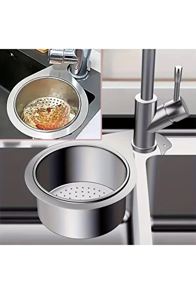 moontime alaçatı Şık Kuğu Tasarımlı Paslanmaz Çelik Lavabo Drenaj Sepeti Süng...