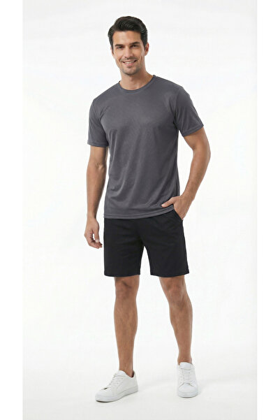 Quanlex Erkek Füme Nefes Alabilen Pro+ Compression T-shirt Ter Tutmaz Esnek Y...