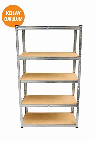 Rafiste Hafif Yük Rafı 5 Katlı Galvaniz