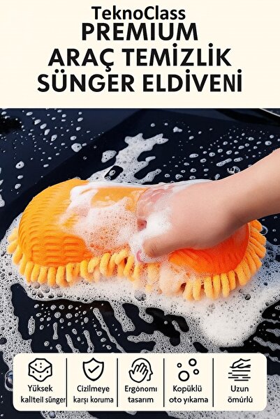 Canderel Mikrofiber Araba Yıkama Süngeri Temizleme Oto Bakım Yıkama Bezi Havlu