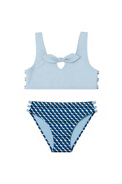 BONY SOCKS Seageo Sa deznom Bikini set za devojčice, plavi