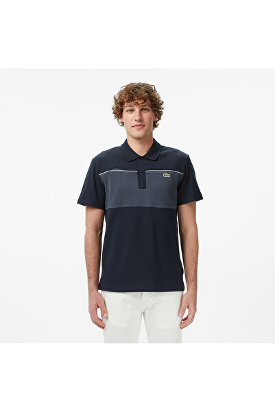 Lacoste Erkek Regular Fit Renk Bloklu Koyu Gri Polo