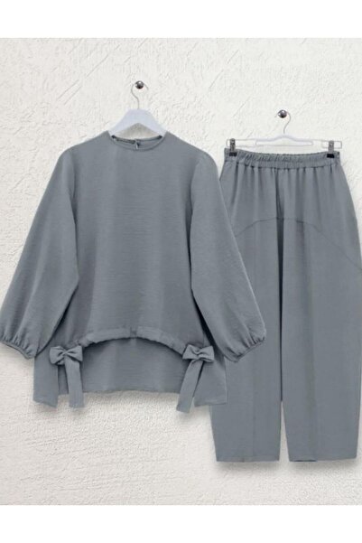 modasindoma Set shalwar pentru femei, gri