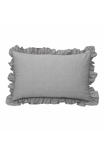 SADEN HOME قطن غطاء وسادة رمادي مقاس 50×70 سم