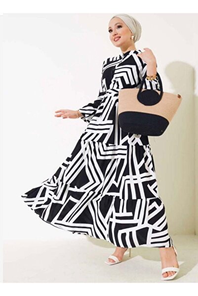 modasindoma Women's Judge Collar Dress Black