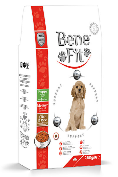 BENEFIT Dry food for junior medium-sized dogs, Super Premium, with lamb and r...