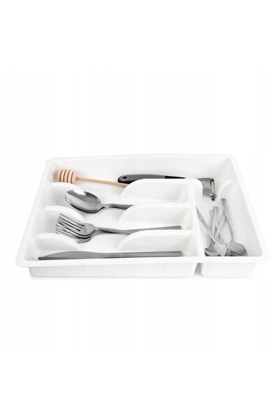 KADAX Drawer Insert Cutlery Organizer Kitchen Plastic White 25x36 cm