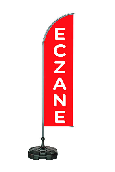 BayrakDünyası Eczane Kırmızı Yelken Plaj Bayrağı