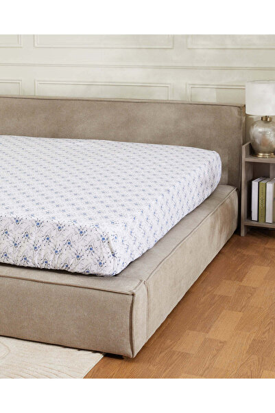 REDTAG ملاءة مطاطية مطبوع بنقوش زهور زرقاء (مقاس مفرد )