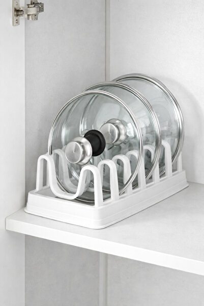 Binbirreyon In-Cabinet Pot Lid and Plate Organizer 31cm Rd094