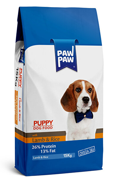 PawPaw Hrană uscată pentru câine junior, premium, carne de miel și orez, 15 k...