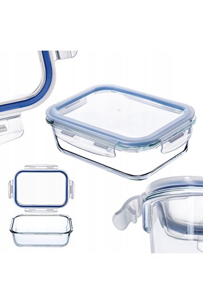 KADAX Recipient alimentar din sticlă 1040 ml cu capac, cutie de prânz