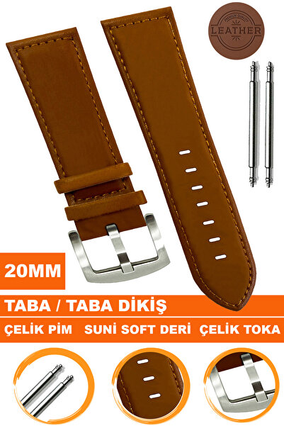 COBRA Soft Leather Watch Band Strap Compatible with 20mm Watches Al11Soft20Mm